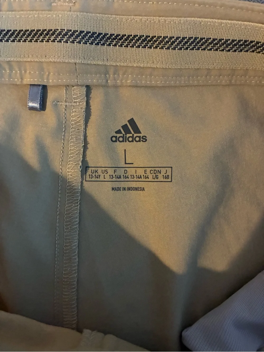 adidas boy’s beige golf performance Flat Front Shorts